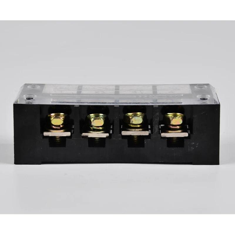 1Pcs Dual Row Strip Barrier Screw Terminal Block Fixed Wire Connector TB-4503/4/5/6/10/12 Positions 600V 45A