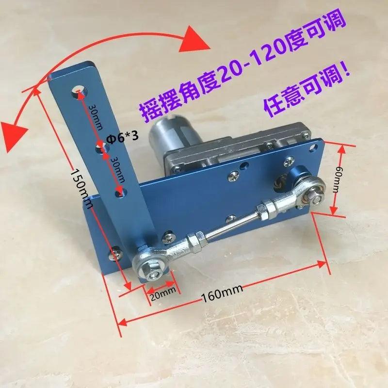 20-120° Reciprocating Swing Actuator DC 12V 24V With Power Adapter PWM Gear Motor DIY Robot Drive Arm Speed Angle Adjustable