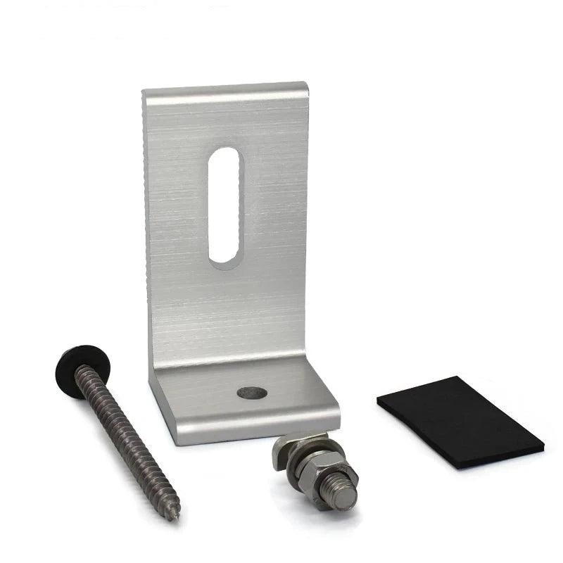 20 Sets High Quality L-type  Panel Mounting Bracket Solar End Clamp 100% Aluminum Solar Clamp for Framed Module