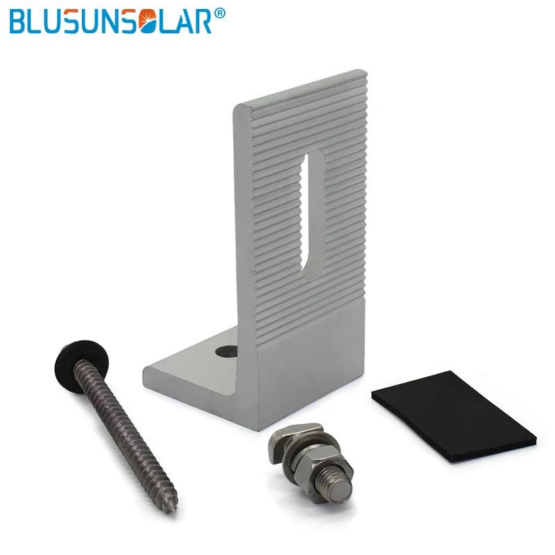 20 Sets High Quality L-type  Panel Mounting Bracket Solar End Clamp 100% Aluminum Solar Clamp for Framed Module