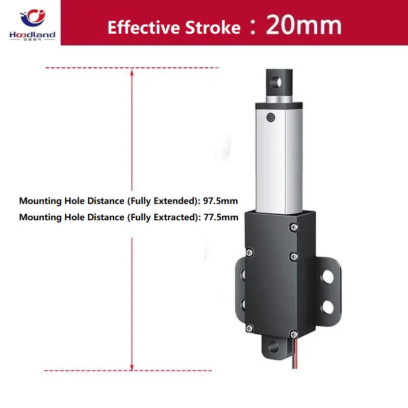 Mini Linear Actuator 12V/24V, 10-200mm Stroke