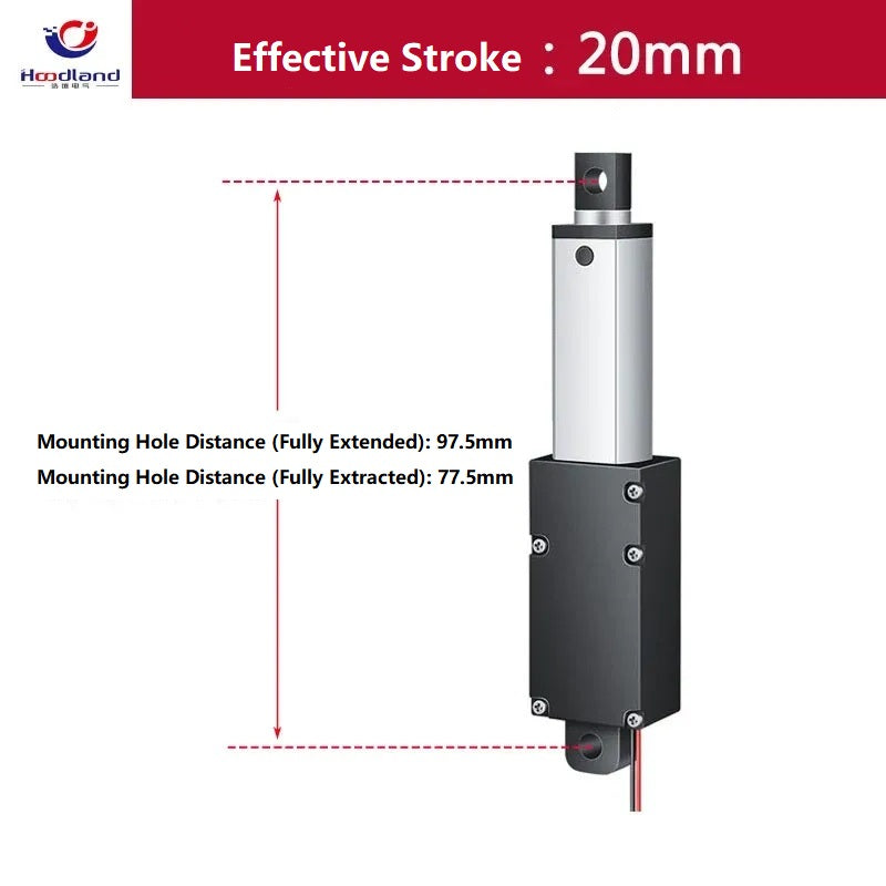 Mini Linear Actuator 12V/24V, 10-200mm Stroke