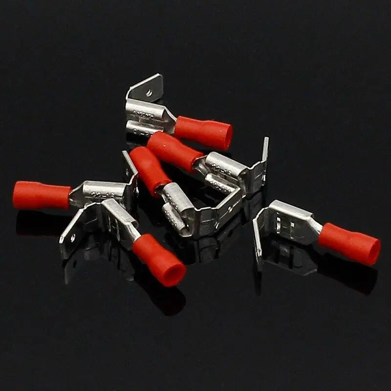 20x Crimping Connectors Piggyback Female Spade Connector Terminals Brass printed with Sn - electrical center b2c