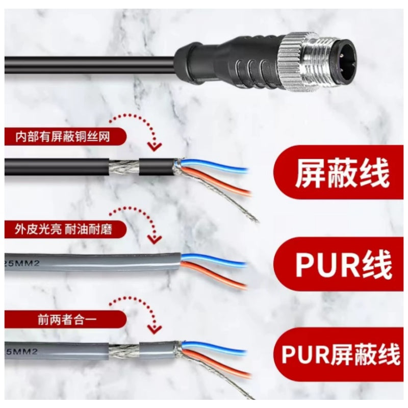 m12 connector cable,m12 circular connector,m12 sensor cable,ip67 m12 connector,m12 male female cable,m12 pur shielded cable,m12 elbow connector,m12 proximity switch cable,m12 aviation connector,m12 extension cord