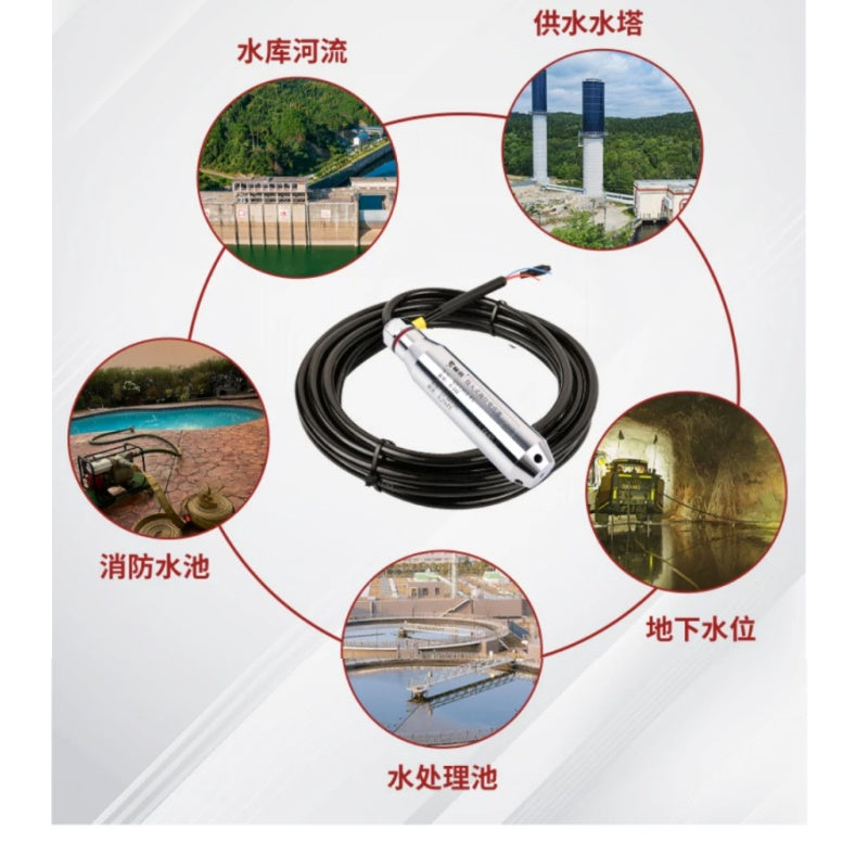 Lightning Protection Submersible Hydrostatic Level Transmitter 4-20mA, 0-10m