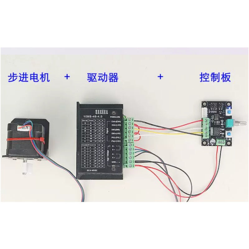 Simple Stepper Motor Pulse Generator Module, Adjustable Speed Positive Negative Rotation Control Board for Nema17 Nema23(42/57)