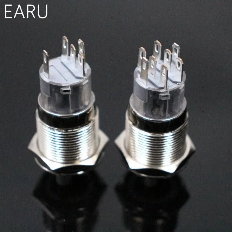 22mm 2 3 Position Switch Push Button Switch DPDT Illuminated Metal selector - electrical center b2c