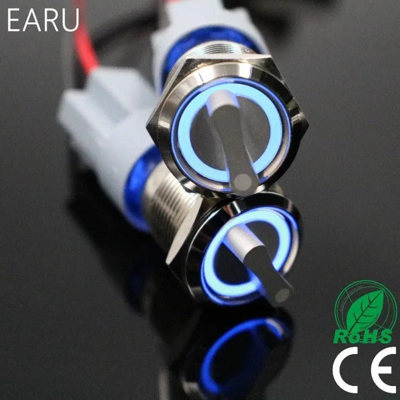22mm 2 3 Position Switch Push Button Switch DPDT Illuminated Metal selector - electrical center b2c