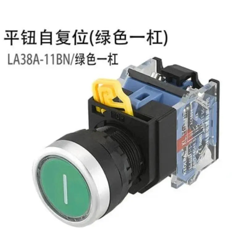 22mm LA38A-11BN LA38A-11ZS LA38A-11M Momentary self locking knob emergency stop mushroom emergency start control button switch - electrical center b2c