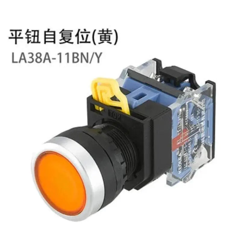 22mm LA38A-11BN LA38A-11ZS LA38A-11M Momentary self locking knob emergency stop mushroom emergency start control button switch - electrical center b2c