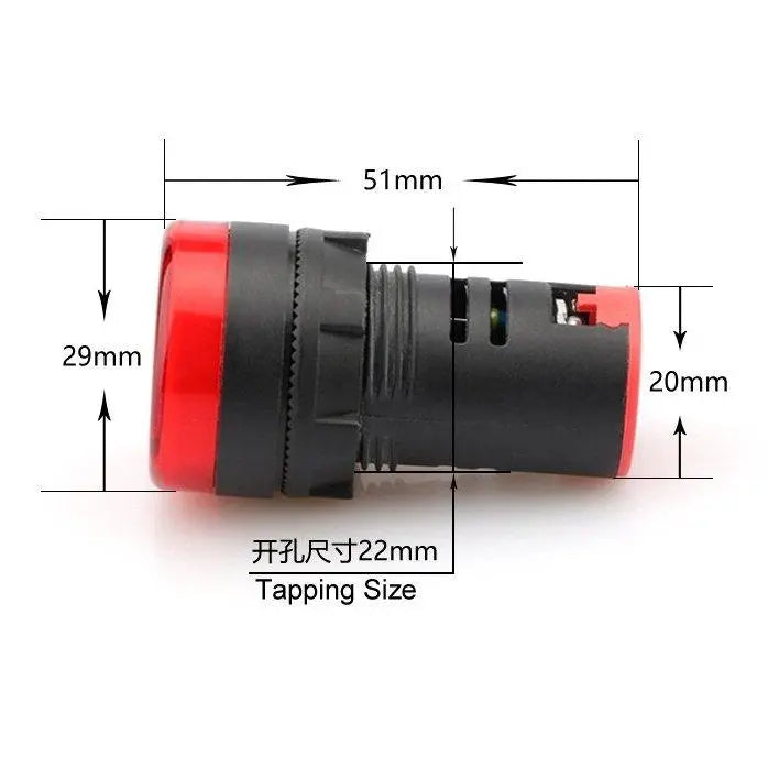22mm Tapping LED Current Indicator Power Indicator AC Current transformer Indicator - electrical center b2c,current indicator led
