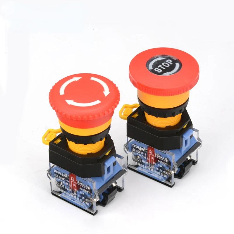Click Stop Button Sensor electrical center b2c | 22mm emergency stop switch button mushroom head ...