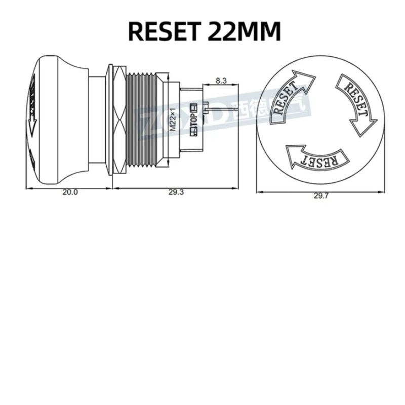 Emergency Stop Button,22mm E-Stop Switch, Metal Emergency Stop, Push-Lock Turn-Reset, 1NO1NC Safety Button, Copper Chrome E-Stop, Industrial Emergency Stop, Elevator Stop Button, Machine Safety Switch, Control Panel E-Stop, Silver Alloy Contact Switch