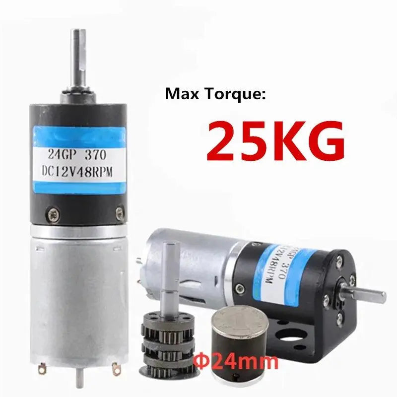 24GP-370 Planetary Gear Motor DC 6V 12V 24V Reducer Speed PWM Controller electrical center b2c