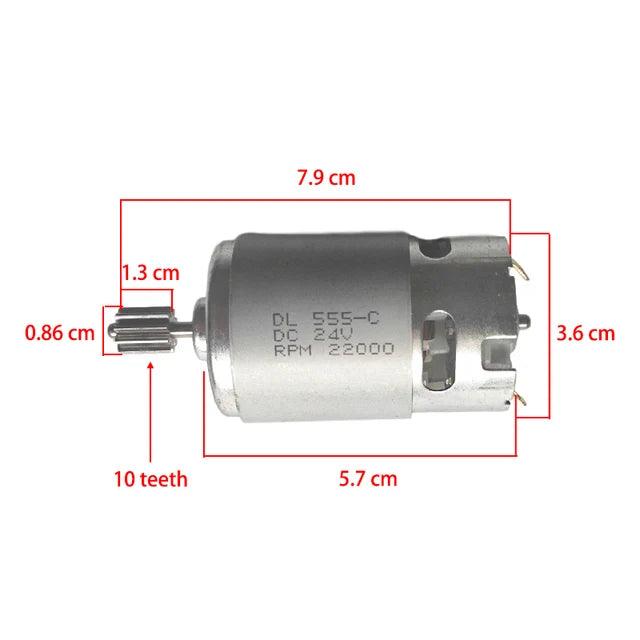 4757240086547324V RS555 200W Children's Electric Toys Car Motor 24V DC Motor For Kid's Ride On Car 24V Engine For Kid's Electric Vehicle