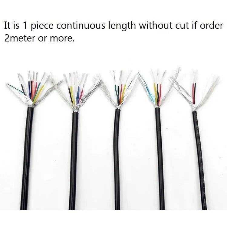 2/5/10M UL2464 Shielded Wire Channel Audio Line | 26, 24, 22AWG/2-8Cores Optional - electrical center b2c