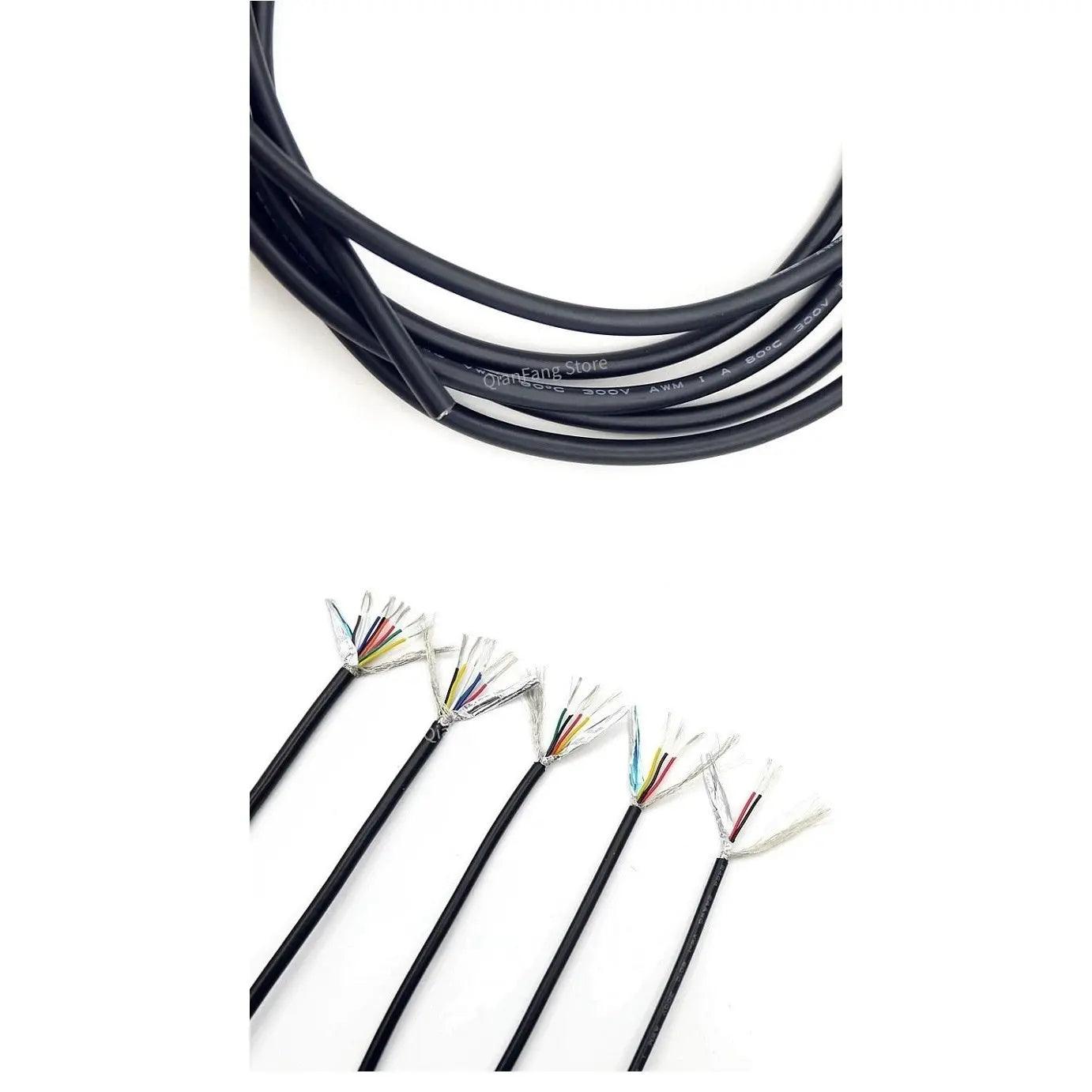 2/5/10M UL2464 Shielded Wire Channel Audio Line | 26, 24, 22AWG/2-8Cores Optional - electrical center b2c