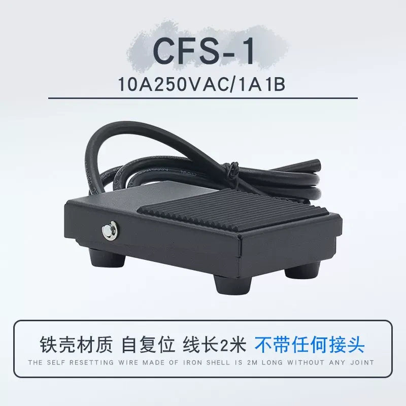 CNTD Foot Switch, Foot Pedal Switch ,Industrial Foot Switch , Momentary Foot Switch, 10A250V SPDT switch, Iron Housing Foot Switch, CFS1 Foot Switch with wire length 2 meter ,Welding Foot Control
