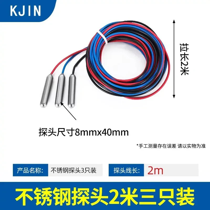 water level probe,liquid level sensor probe,304 stainless steel probe with 2m high temperature silicone wire
