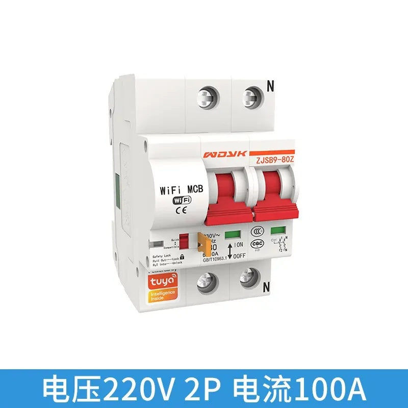 Smart WiFi Circuit Breaker, WiFi Air Switch, Remote Control MCB, Smart Home Circuit Breaker, 220V/380V Smart Switch, APP Control Circuit Breaker, Voice Control Air Switch, Timing Smart Breaker, DIN Rail Smart Switch, Multi-User Control Breaker, Industrial Smart Circuit Breaker, Home Automation Air Switch, WiFi MCB 16A/32A/63A/100A/125A, Smart Power Control Switch, Remote Control Pump/Motor/Light Switch