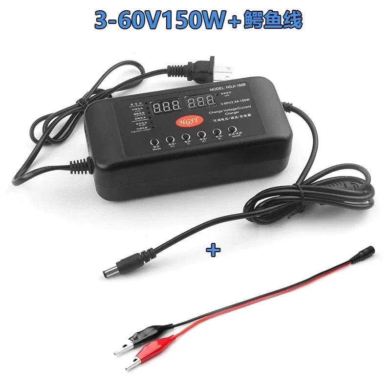 Adjustable DC Power Supply 3-60V 2.5A / 3-90V 1.5A, Digital Display Variable Voltage Current Charger