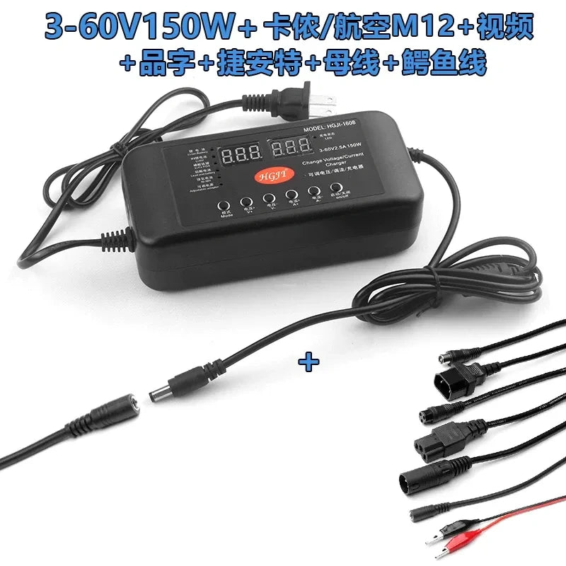 Adjustable DC Power Supply 3-60V 2.5A / 3-90V 1.5A, Digital Display Variable Voltage Current Charger