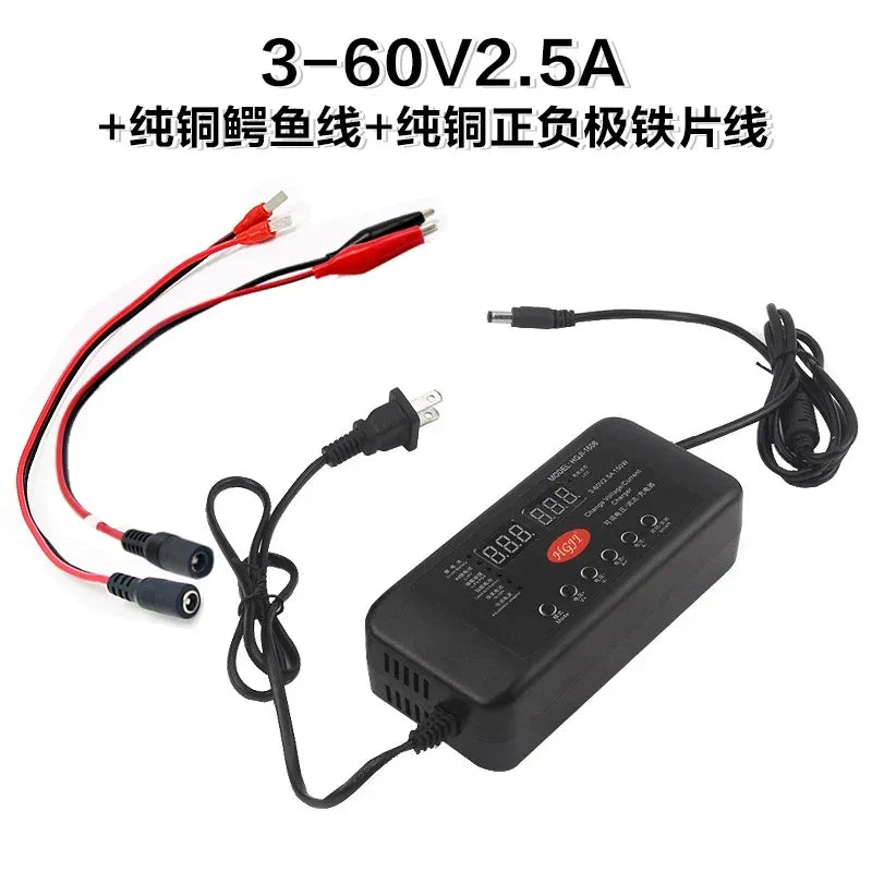 Adjustable DC Power Supply 3-60V 2.5A / 3-90V 1.5A, Digital Display Variable Voltage Current Charger
