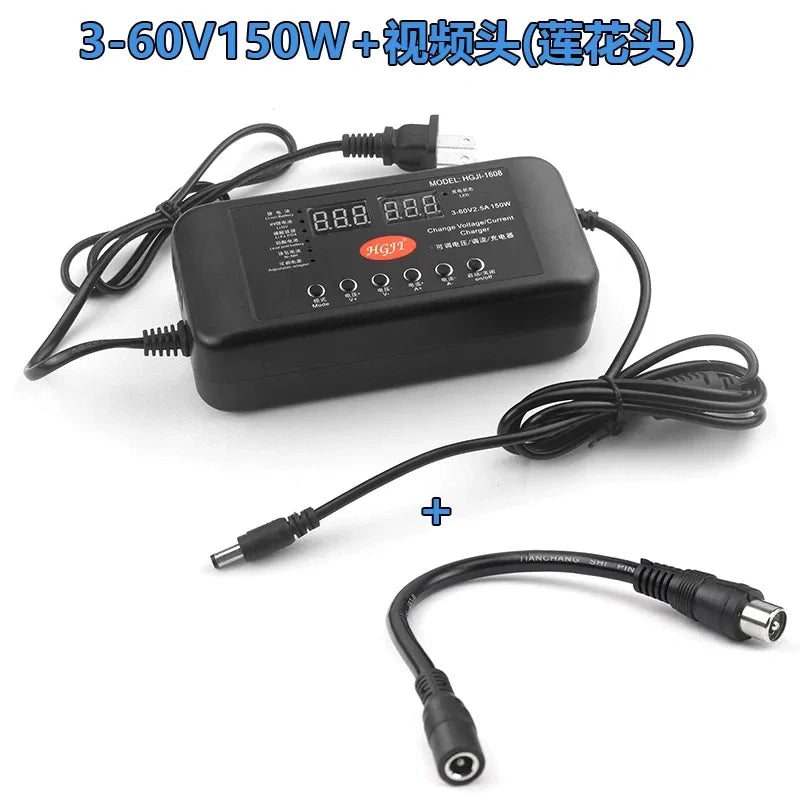 Adjustable DC Power Supply 3-60V 2.5A / 3-90V 1.5A, Digital Display Variable Voltage Current Charger