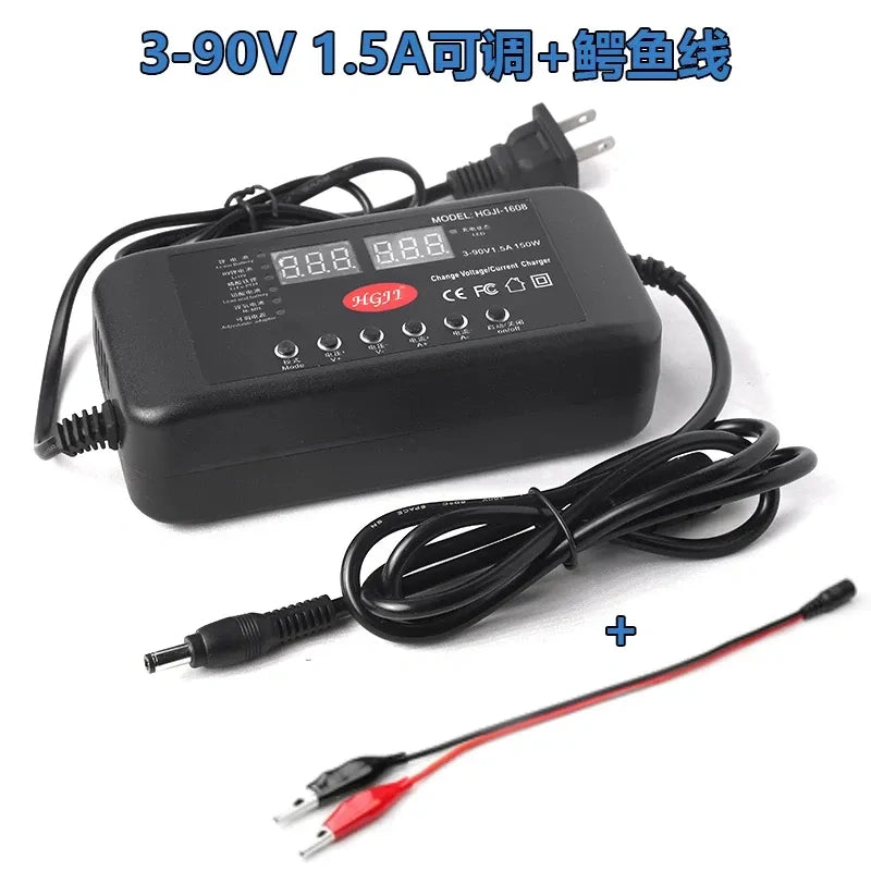 Adjustable DC Power Supply 3-60V 2.5A / 3-90V 1.5A, Digital Display Variable Voltage Current Charger