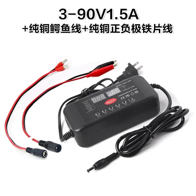 Adjustable DC Power Supply 3-60V 2.5A / 3-90V 1.5A, Digital Display Variable Voltage Current Charger