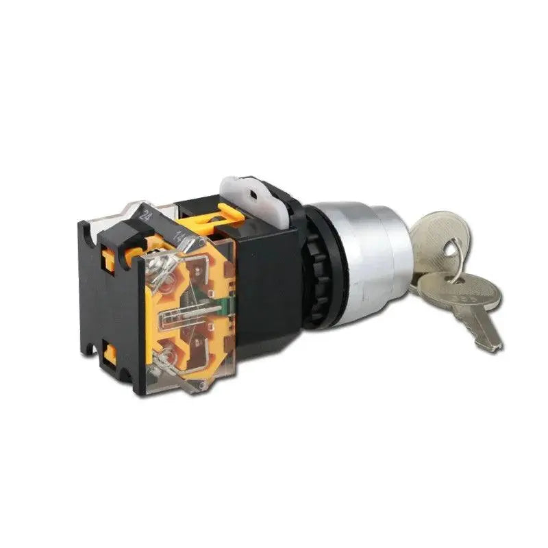 Electrical Rotary Switch Knob 22mm 2/3 Position Selector Power Key Switch Self-Locking 1NO 1NC LA38-11Y2 LA38-11Y3 - electrical center b2c