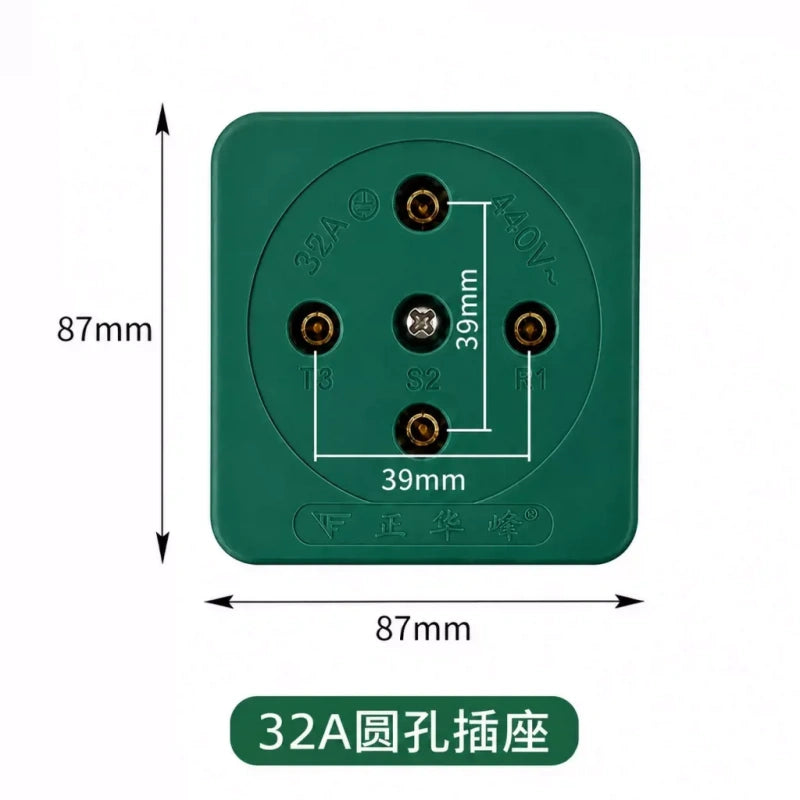 industrial power plug socket,3‑phase 4‑wire connector,440v industrial 32a plug 