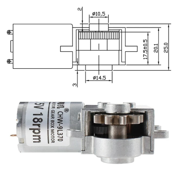 CHW-9L370 motor, worm gear motor, turntable motor, display stand motor, 5V motor, low speed motor, high torque motor, 18RPM motor, 131:1 gear ratio, DC gear motor, self-locking motor, POM worm gear motor, copper worm gear motor, 9-tooth gear motor, module 2.0 gear motor, quiet motor, low noise motor, robot motor, smart home motor, plug and play motor, solderless wiring motor, speed controller motor, display turntable motor, 3-24V customizable motor