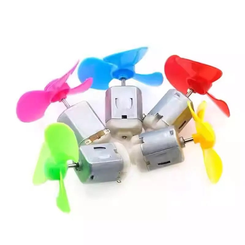10pcs/lot 130 140 Mini DC Motor Fan Blade DIY Kit