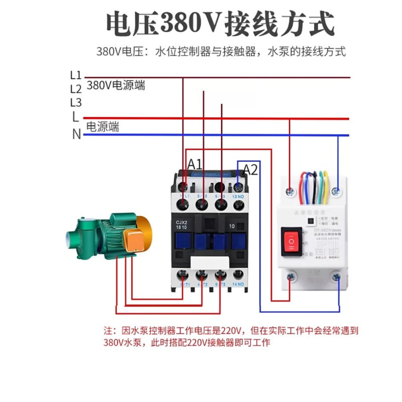 water level controller,DF-96DK,automatic water pump controller,liquid level switch,water tank level sensor,stainless steel probe,water tower auto fill,sump pump controller,220V level switch,12V 24V water sensor,DIN rail level controller,water pump dry run protection,380V pump controller,float switch alternative