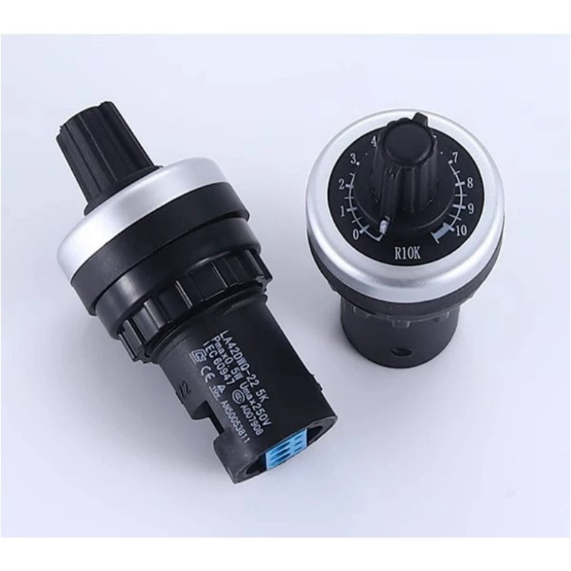 LA42DWQ-22,22mm potentiometer,panel mount potentiometer,vfd potentiometer,inverter speed potentiometer,motor speed regulator,rotary potentiometer,1k potentiometer,10k potentiometer,5k potentiometer,linear potentiometer,glass glaze potentiometer,speed control pot,frequency converter potentiometer,industrial potentiometer,
variable speed potentiometer for inverter,22mm rotary pot,analog speed adjustment potentiometer,VFD 10v potentiometer,control panel potentiometer,motor s