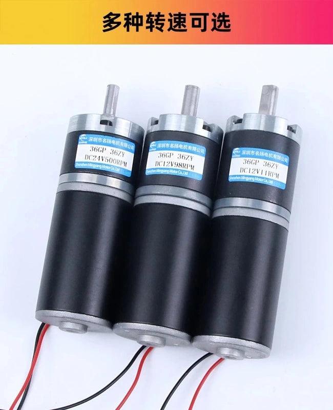 36GP-36ZY DC Motor 12V 24V Planetary Gear Motor High Torque 100KG Low Speed 11rpm-1538rpm PWM Forward Reverse Metal Electric - electrical center b2c