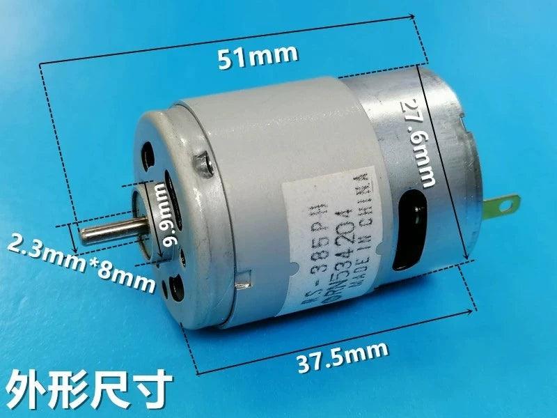 385 Mico DC Motor 6V 12V 24V 28V High Speed 3500rpm-15300rpm Metal Electric For RC Toy Car Boat Model Vacuum Cleaner RS385