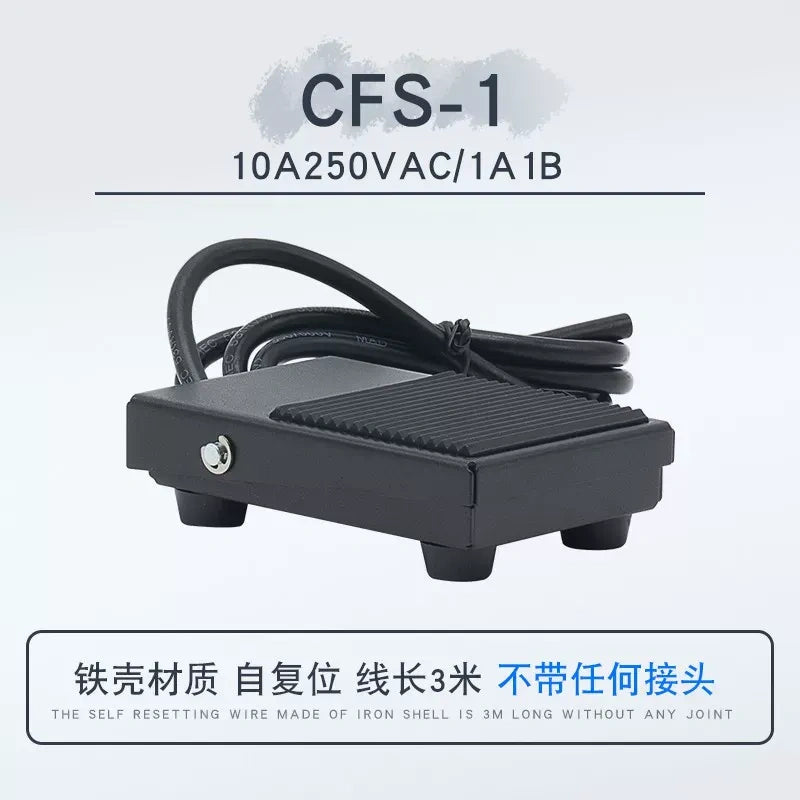 CNTD Foot Switch, Foot Pedal Switch ,Industrial Foot Switch , Momentary Foot Switch, 10A250V SPDT switch, Iron Housing Foot Switch, CFS1 Foot Switch with wire length 3 meter,Welding Foot Control
