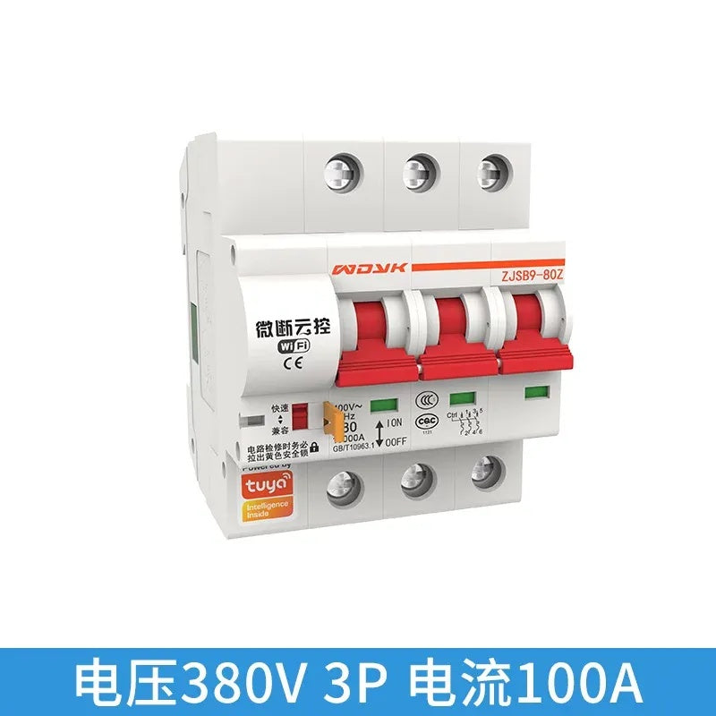 Smart WIFI TUYA Circuit Breaker, 1P/2P/3P/4P 16A-125A