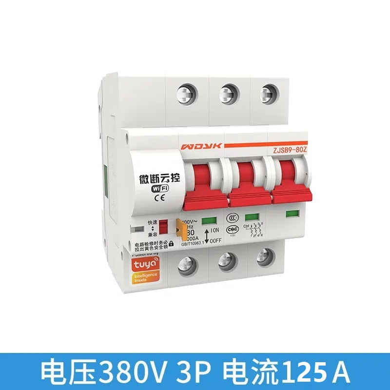 Smart WIFI TUYA Circuit Breaker, 1P/2P/3P/4P 16A-125A