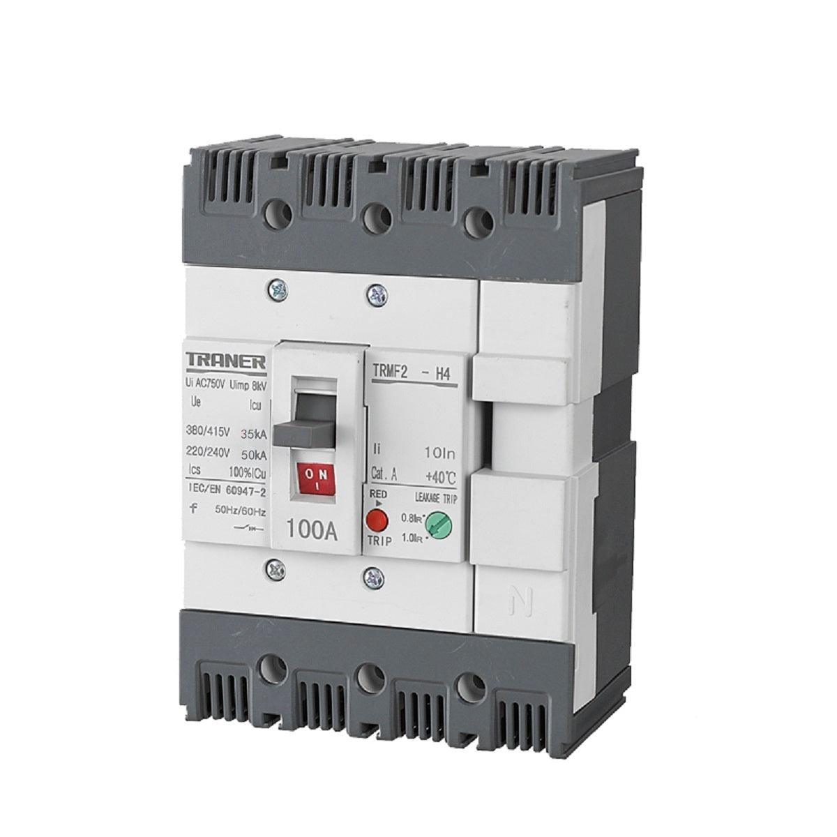 4 เสา MCCB ปรับความร้อน TRMF2-125 415V / 35kA 4P 15-125A เบรคเกอร์วงจรแม่พิมพ์.