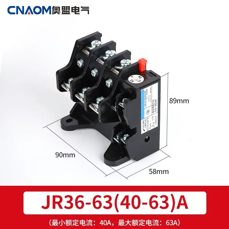 JR36 thermal overload relay, motor overload protector, phase loss protection relay,JR36-63 40-63a