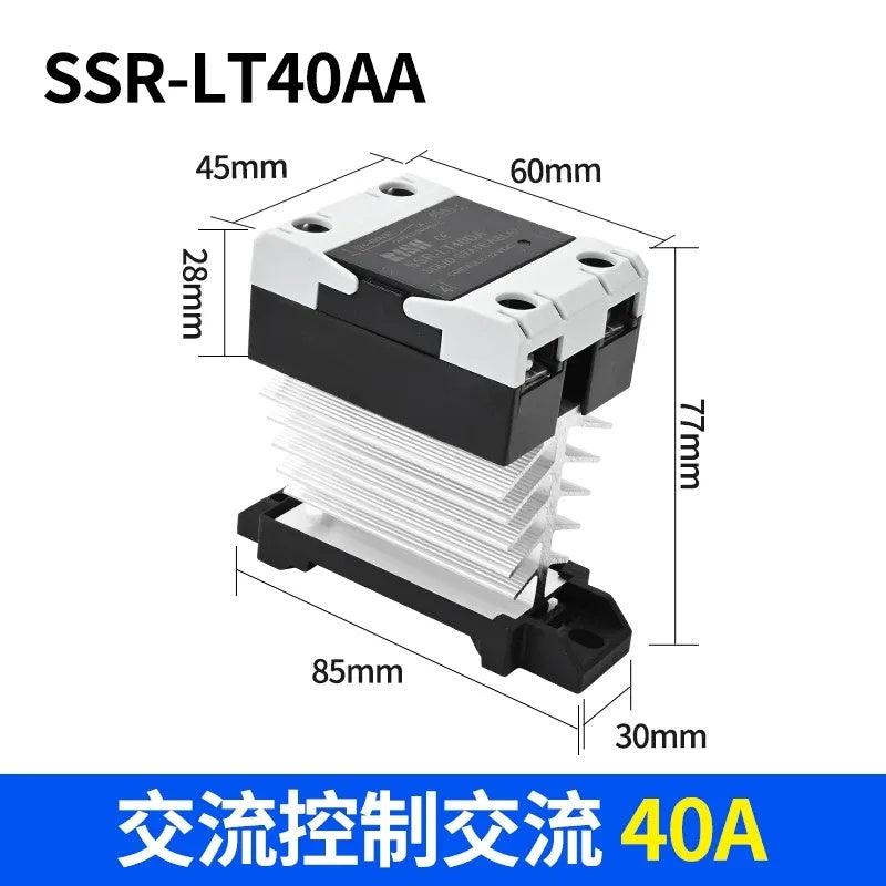 din rail solid state relay, integrated SSR contactor, SSR-40AA