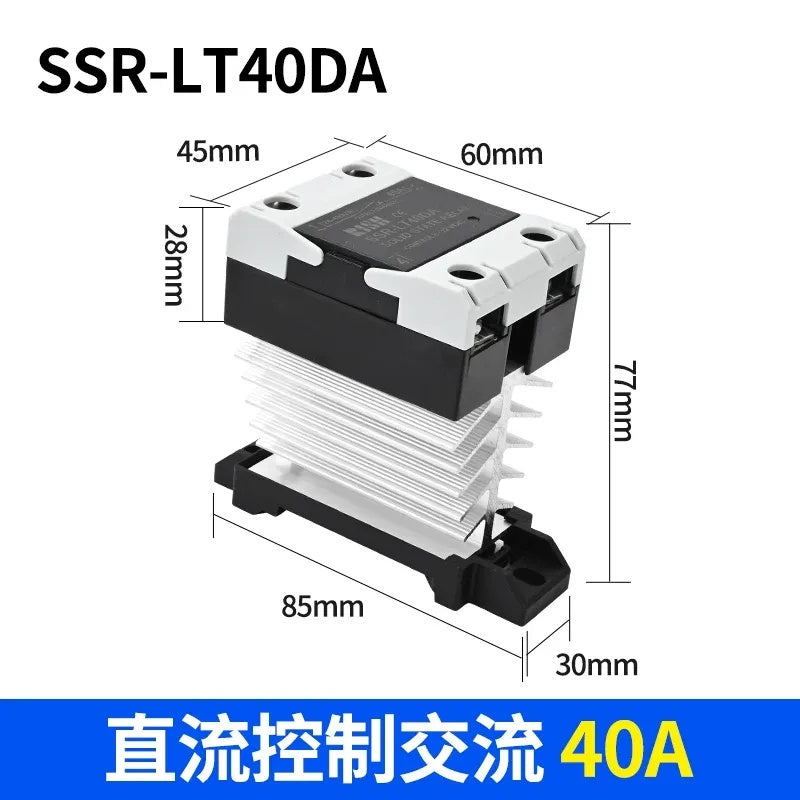 din rail solid state relay, integrated SSR contactor, SSR-40DA