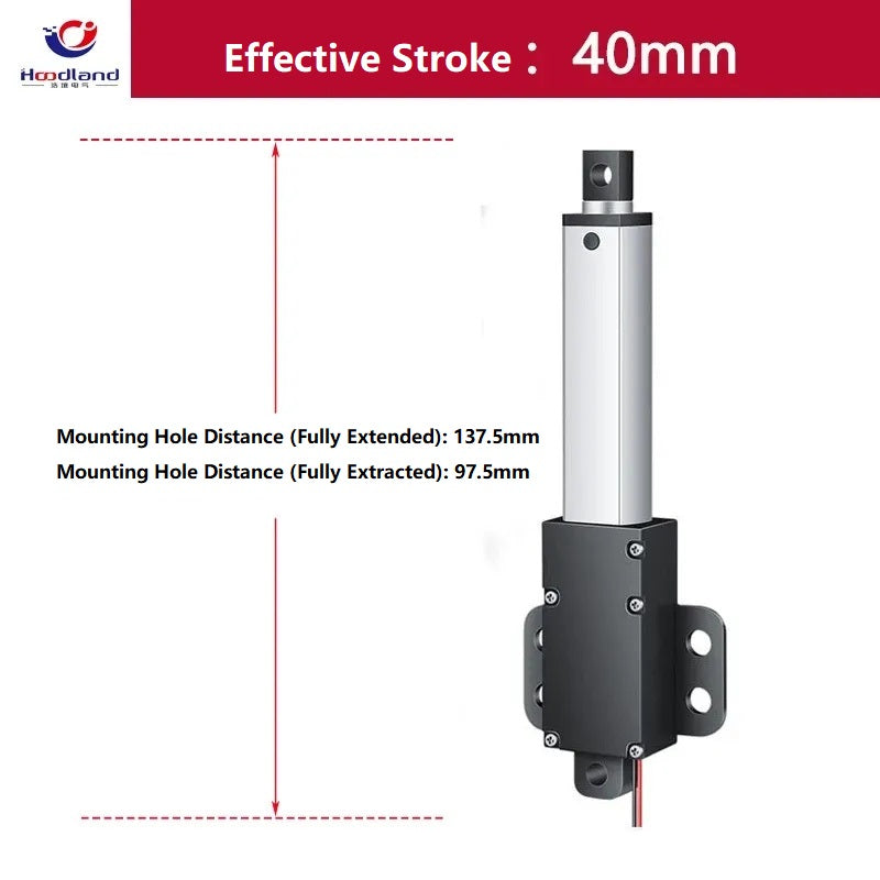 Mini Linear Actuator 12V/24V, 10-200mm Stroke