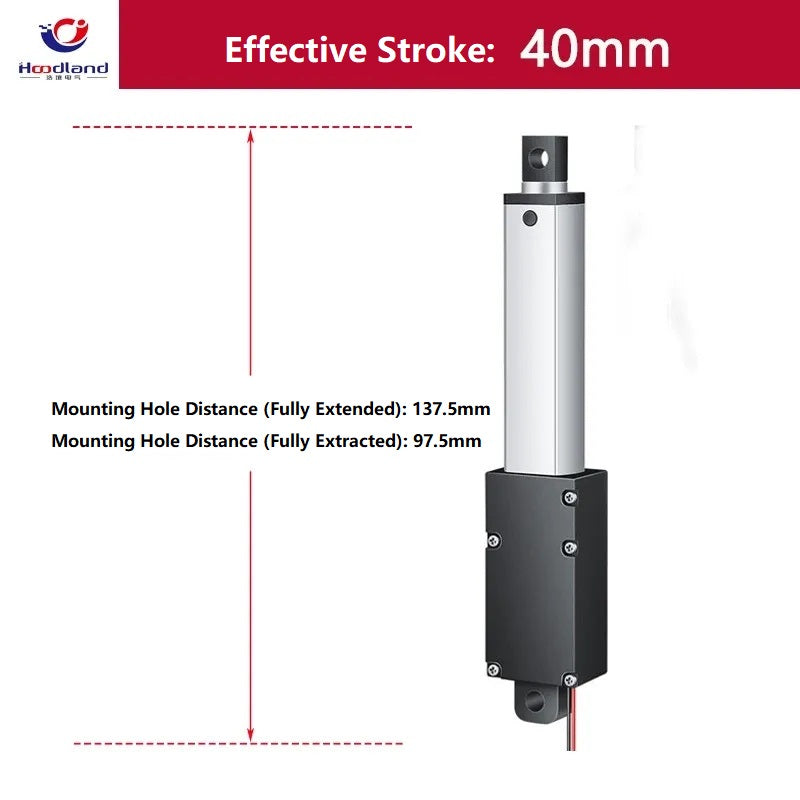 Mini Linear Actuator 12V/24V, 10-200mm Stroke