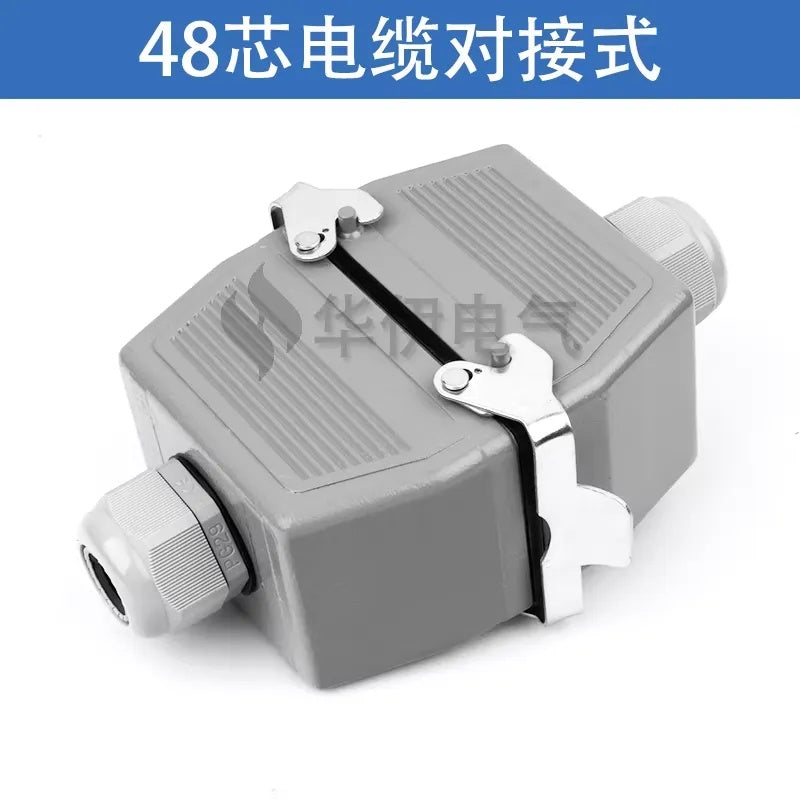 Heavy Duty Connector HDC-HE-048-1/2/3/4-F/M 48 Pin Aviation Plug Socket 16A Industrial Rectangular Connector