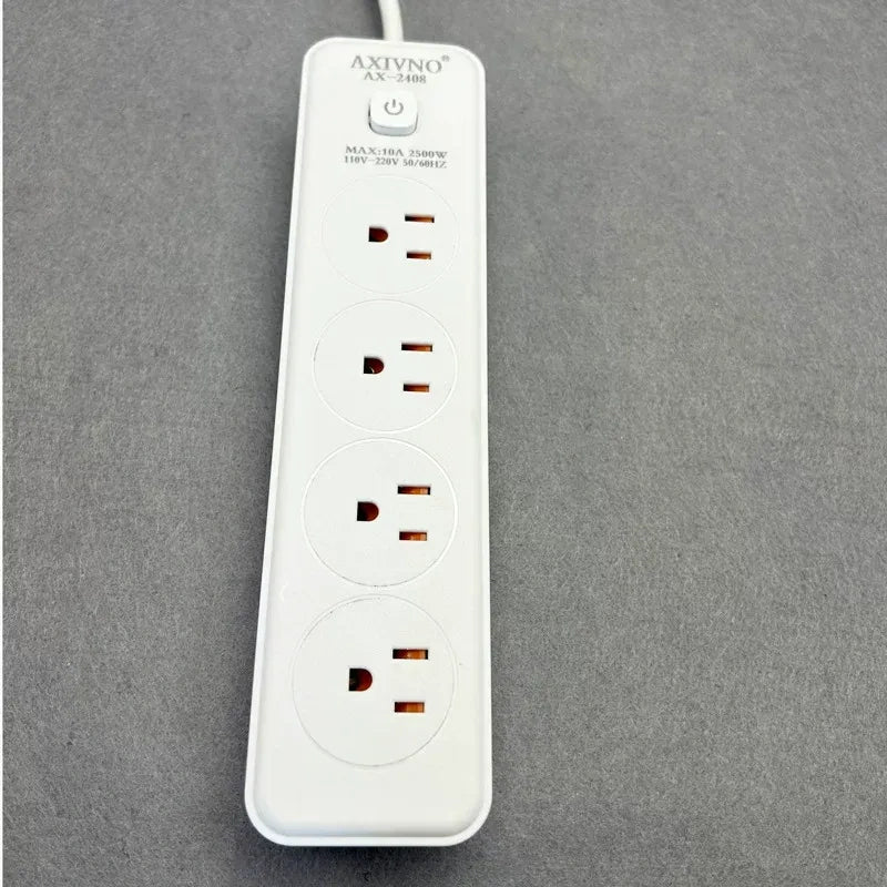 US power strip, 110V surge protector, American outlet extension cord, Taiwan power strip, 4 outlet US power strip, 2m 3m 5m long cord power strip, flame retardant power bar, home office surge suppressor