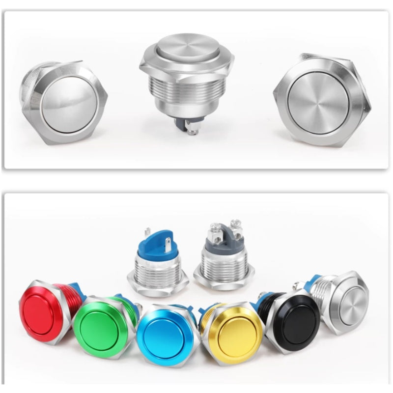 metal momentary push button,excavator control button,log grapple switch,16mm metal button,19mm momentary switch,22mm screw foot button,25mm plug-in foot switch,30mm heavy duty button,oxidized colored metal button,waterproof construction button,flat/high/ball head button,1NO self-resetting switch,5A metal button,industrial equipment control button,outdoor machinery switch